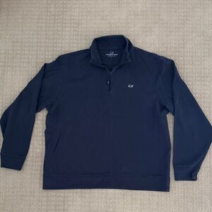 Vineyard Vines Men's Dark Blue 1/4 Zip-Up